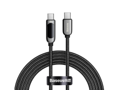 Kabel USB-C - USB-C Baseus Display, 100W, 5A, Szybkie ładowanie Quick Charge 4.0, PD, AFC, FCP, 2m, Wyświetlacz mocy ładowania