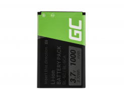 Bateria Akumulator Green Cell BL-5C BL-5CA do telefonu Nokia 105 2700 2730 3110 3120 5130 6230 6630 E50 N72 N91 3.7V 1000mAh