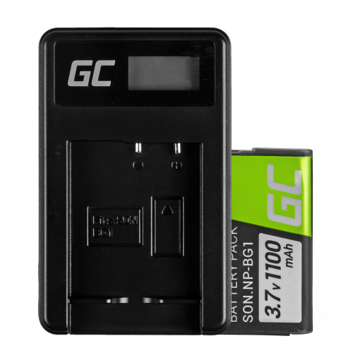 Bateria NP-BG1/NP-FG1 i Ładowarka BC-CSG Green Cell ® do Sony DSC H10, H20, H50, HX5, HX10, T50, W50, W70 3.7V 1100mAh