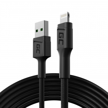 Kabel Przewód Green Cell GC PowerStream USB-A - Lightning 200 cm Apple MFi Certified