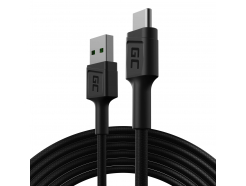 Kabel Przewód Green Cell GC PowerStream USB-A - USB-C 200 cm szybkie ładowanie Ultra Charge, QC 3.0