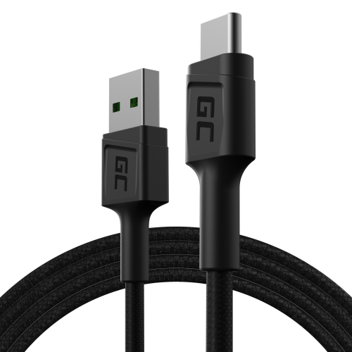 Kabel Przewód Green Cell GC PowerStream USB - USB-C 120cm szybkie ładowanie Ultra Charge, QC 3.0