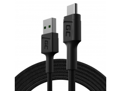 Kabel USB-C Typ C 2m Green Cell PowerStream, szybkie ładowanie Quick Charge 3.0