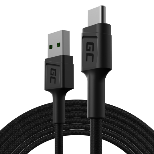 Kabel Przewód Green Cell GC PowerStream USB - USB-C 200cm szybkie ładowanie Ultra Charge, QC 3.0