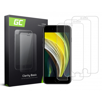 3x Szkło hartowane GC Clarity szybka ochronna do telefonu iPhone SE 2020 / 6 / 6S / 7 / 8