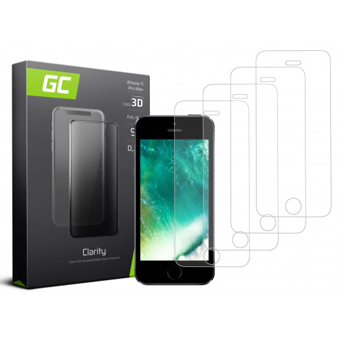 4x Szkło hartowane GC Clarity szybka ochronna do telefonu iPhone 5 / 5S / 5C / SE