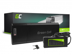 Green Cell® Bateria do Roweru Elektrycznego 36V 10.4Ah E-Bike Li-Ion Bagażnikowa z Ładowarką