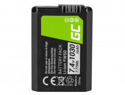 Akumulator Bateria Green Cell ® NP-FW50 do Sony Alpha A7 A7S A7R A5000 A5100 A6000 A6300 A6500 RX10 II/III NEX-3 ZV-E10 7.4V 103