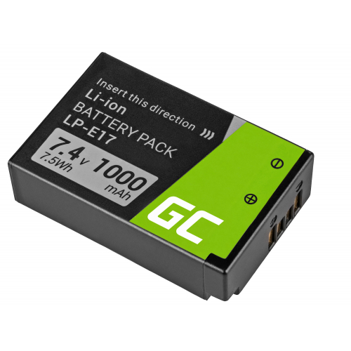 Akumulator Bateria Green Cell ® LP-E17 do Canon EOS 77D 750D 760D 8000D Rebel T6i T6s Kiss X8i Half-Decoded 7.4V 1000mAh