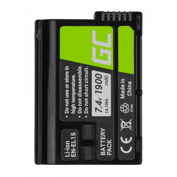 Akumulator Bateria Green Cell ® EN-EL15 EN-EL15A ENEL15 do Nikon D600 D750 D800 D810 D810A D7000 D7100 D7200 D7500 7.4V 1900mAh