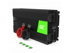 Green Cell przetwornica samochodowa 24V na 230V 1500W/3000W Inwerter napięcia Czysta sinusoida