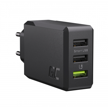 Green Cell Ładowarka sieciowa 30W GC ChargeSource 3 z szybkim ładowaniem Ultra Charge i Smart Charge - 3x USB-A