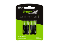 Green Cell Baterie Akumulatorki Paluszki 4x AAA HR03 500mAh