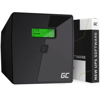 Green Cell Zasilacz Awaryjny UPS 1000VA 700W Power Proof z wyświetlaczem LCD Czysta Sinusoida