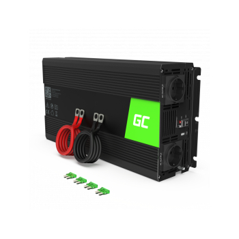 Green Cell przetwornica samochodowa 24V na 230V 3000W/6000W Inwerter napięcia Czysta sinusoida