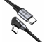 Kabel USB-C do USB-C, kątowy UGREEN, 3A 60W, Długość 0.5m, Czarno - srebrny, Wysoka jakość, Szybkie ładowanie urządzeń