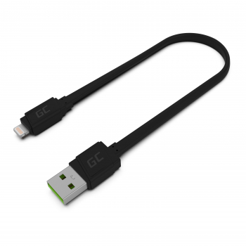 Kabel Przewód GCmatte Lightning Płaski 25 cm z obsługą szybkiego ładowania Apple 2.4A