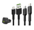 Zestaw do szybkiego ładowania iPhone w samochodzie - Ładowarka USB-C USB-A 48W + 2x Kabel Lightning
