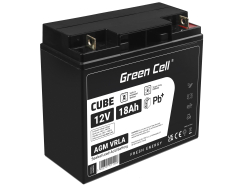 Green Cell AGM VRLA 12V 18Ah bezobsługowy akumulator do kosiarki skutera łodzi wózka inwalidzkiego