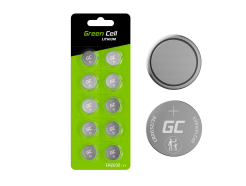 Green Cell Blister 10x Bateria Litowa CR2032 3V 220mAh Guzikowa Pastylkowa