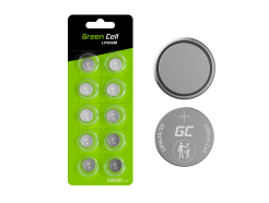 Blister 10x Bateria Litowa Green Cell CR1620 Guzikowa