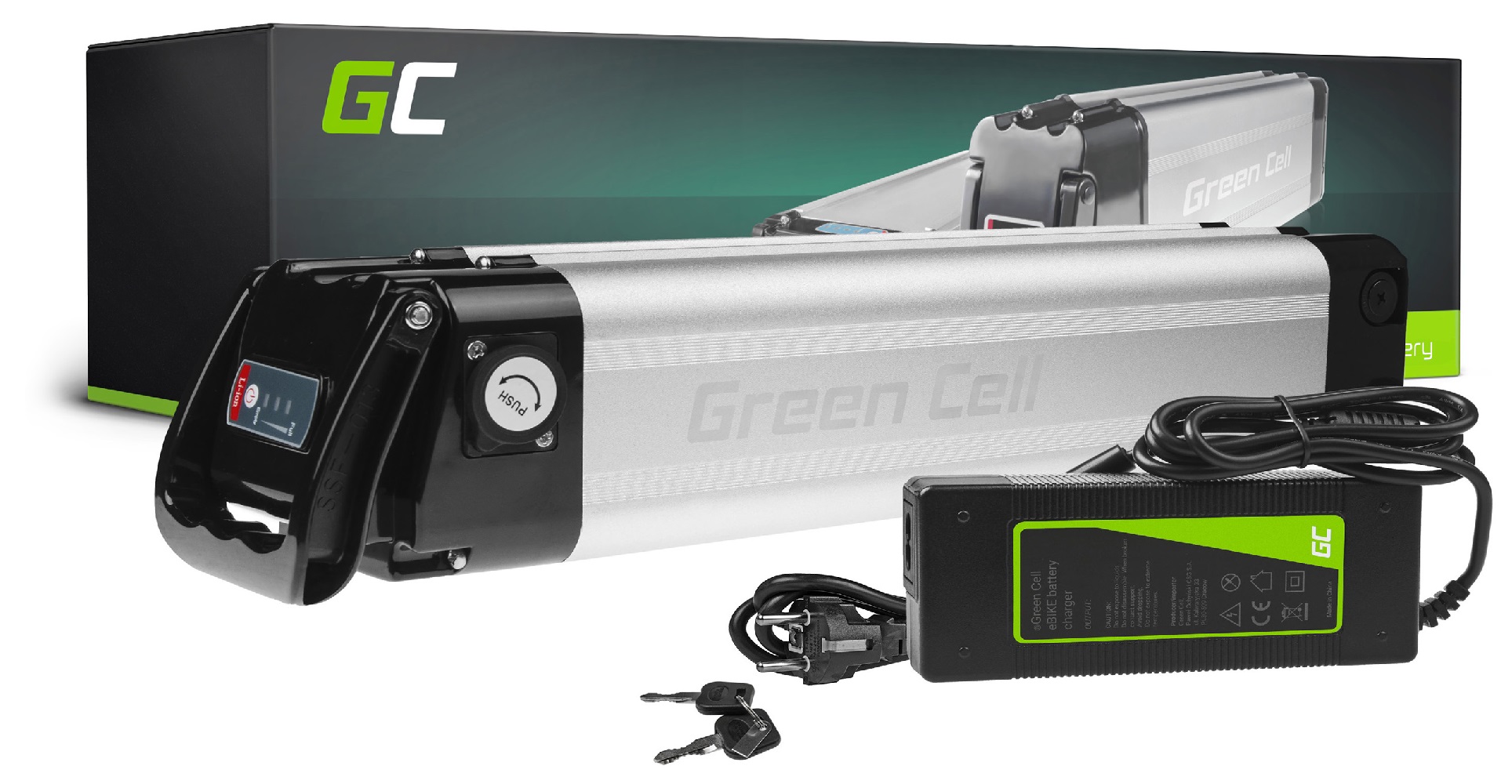 36V Batteria per Bicicletta Elettrica Li-Ion a Ioni di Litio per Motori da 250W E-Bike Pedelec Bici Elettrica Frog Caricabatterie 24V 10.4Ah max 250W Green Cell® 24V 